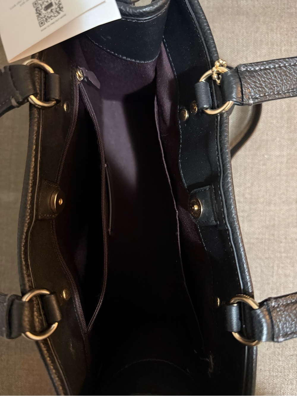 Coach Black Pebbled Leather Satchel with Gold Hardware and Crossbody Strap - Picture 5 of 13